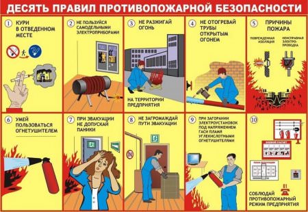 10 правил противопожарной безопасности