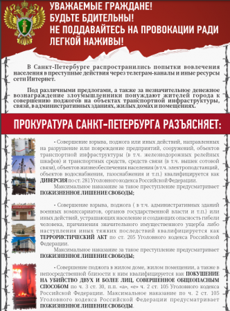 Прокуратура Санкт-Петербурга разъясняет 